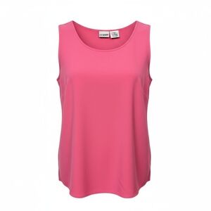 Liz Baker Sleeveless Blouse Tank Top Solid Pink Women's Size 12